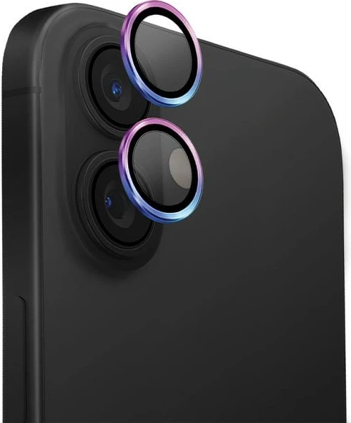 Mbrojtës lentash alumini UNIQ Optix me aplikator për iPhone 16 / iPhone 16 Plus, Iridescent