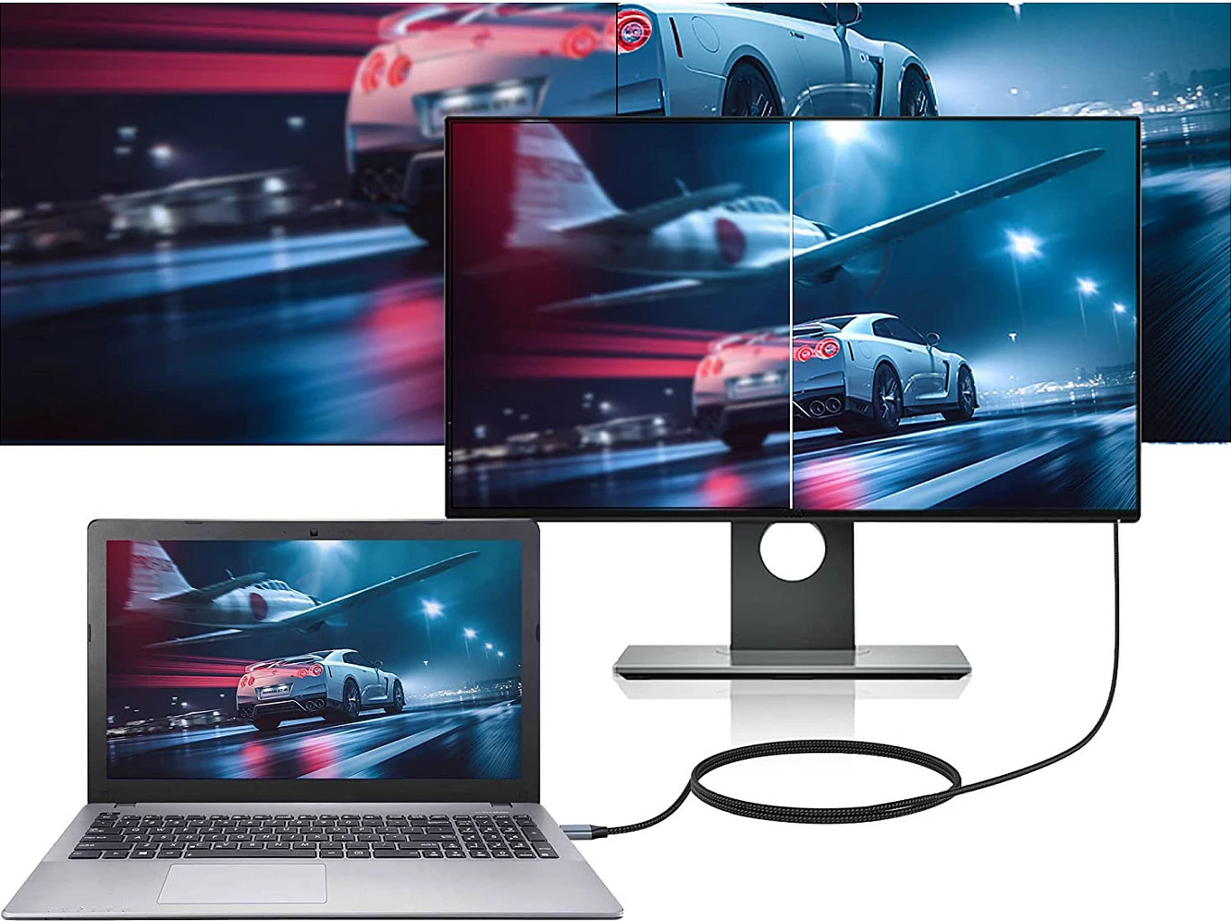 Kabllo USB-C në HDMI Conceptronic, 2 m, 4K@60Hz, Gri