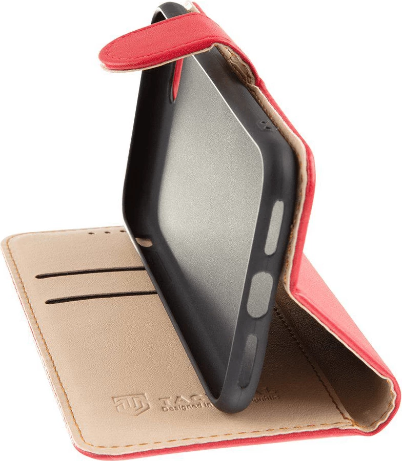 Mbështjellës HAVANA Fancy Diary Smooth Flip Cover për Samsung Galaxy A14, rrip magnetik, i kuq