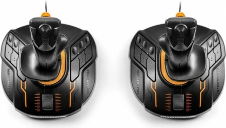 Joystick Thrustmaster T.16000M FCS Space Sim Duo Stick, 16 butona, USB, PC, zi/portokalli