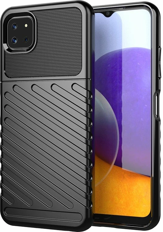 Mbështjellës Hurtel Thunder Case për Samsung Galaxy A22 5G, i zi