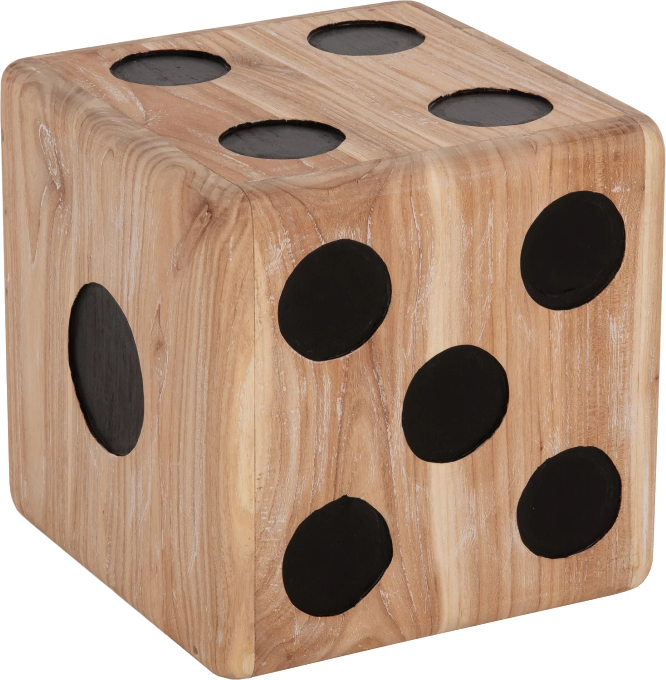 Karrige për bar DICE FH7898, dru teak, ngjyrë natyrale, 40x40x40 cm