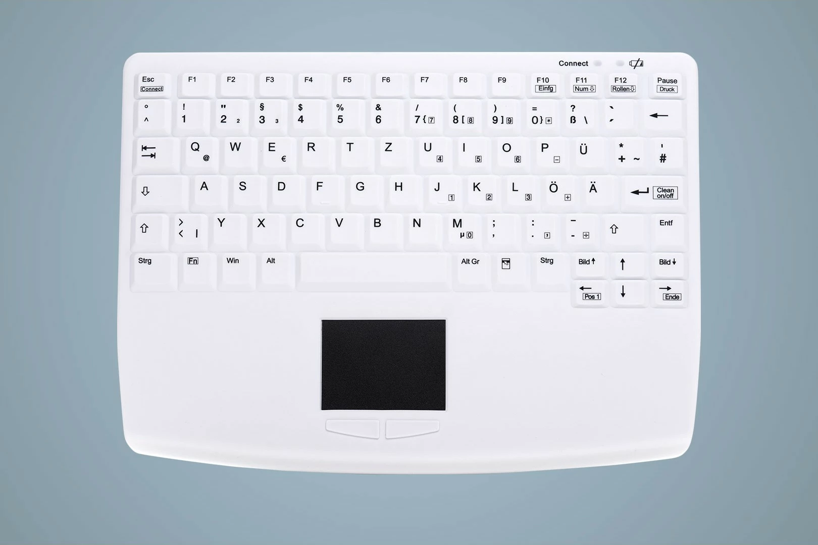 Tastierë mini Active Key AK-4450-GUVS, me touchpad, USB, membranë, bardhë