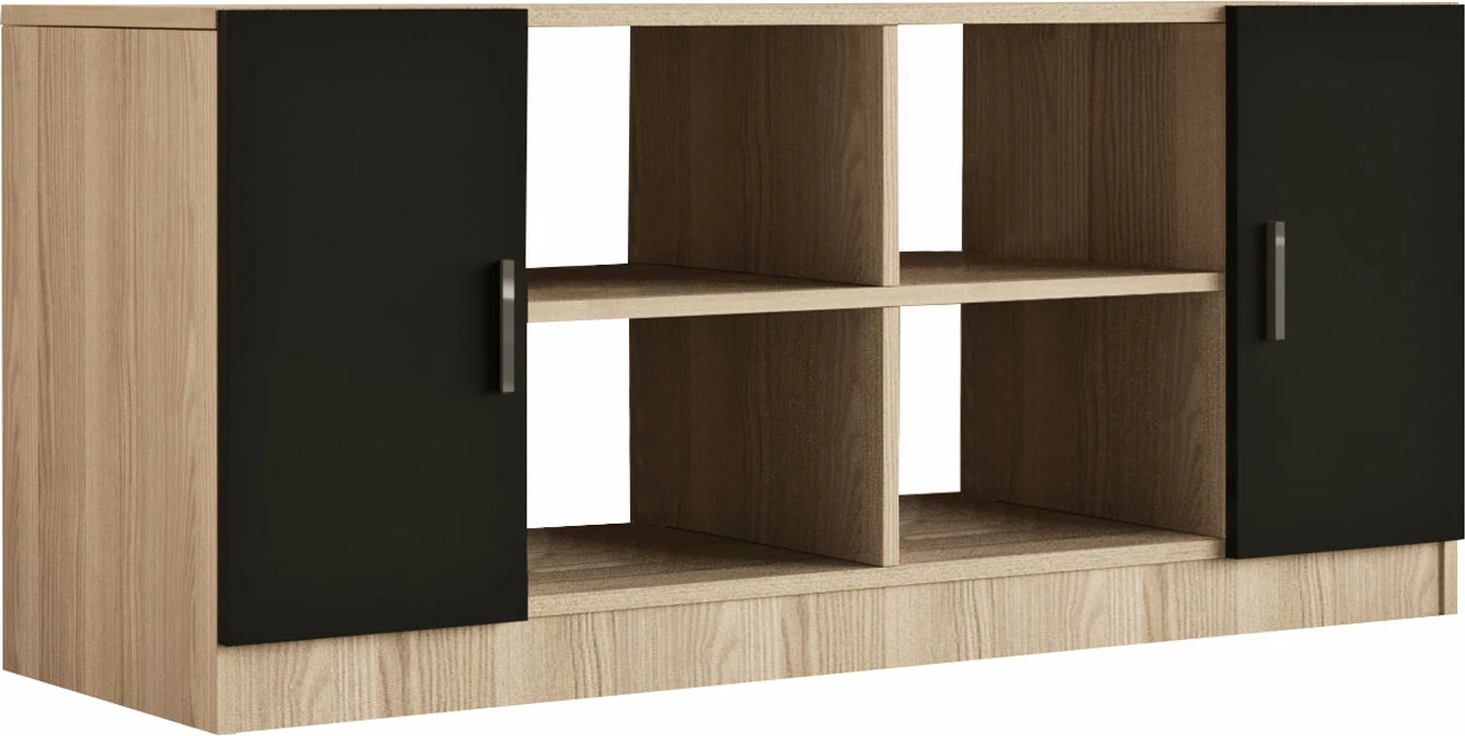 Dollap multifunksional, ngjyrë lisi dhe e zezë, Hanah Home, Vo6-Ob