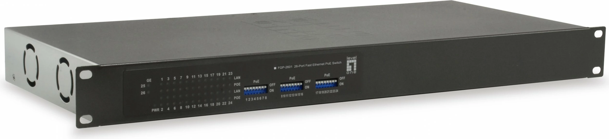 Switch LevelOne FGP-2601, 26 porte, PoE, Gigabit Ethernet, i pa menaxhuar