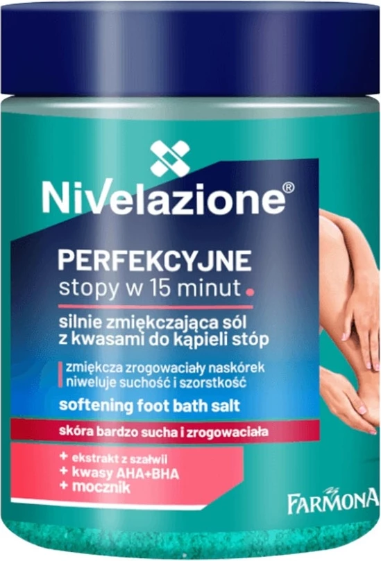 Kripë për banjë këmbësh për femra Farmona Nivelazione Silnie Softening Salt me acide, 350g