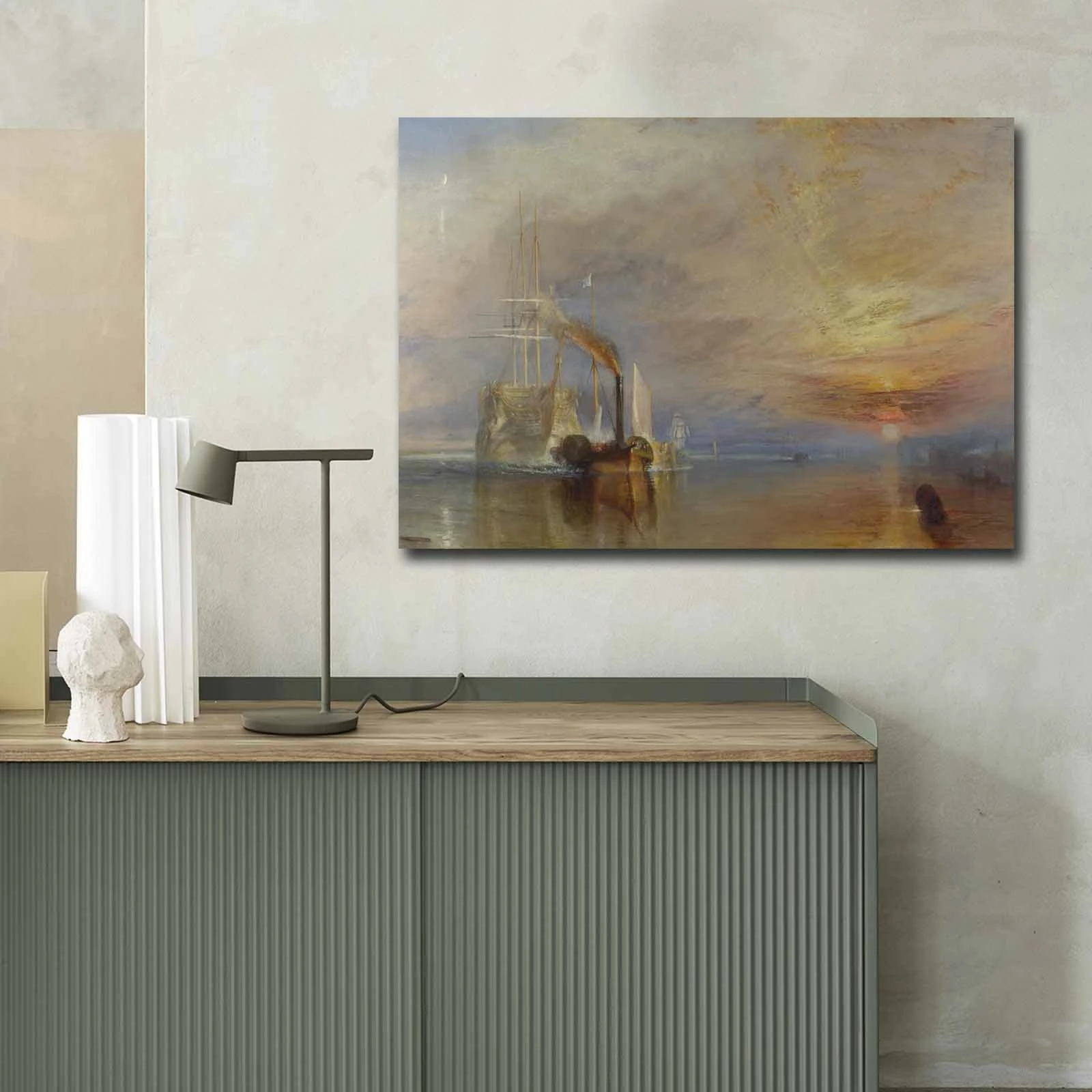 Pikturë dekorative në kanavacë, The Fighting Temeraire, shumëngjyrëshe, 70x100cm