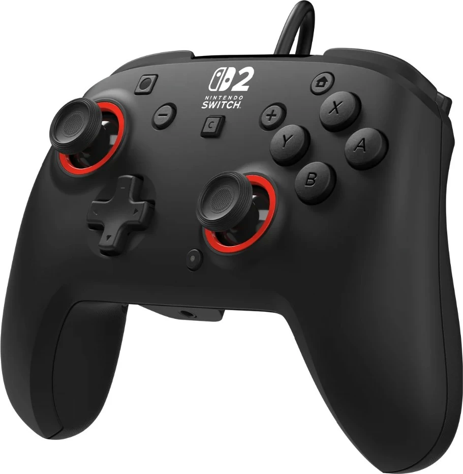 Kontroller lojërash Turtle Beach Rematch për Nintendo Switch 2, me kabllo USB 3 m, Hall-Effect, 3.5 mm, i zi
