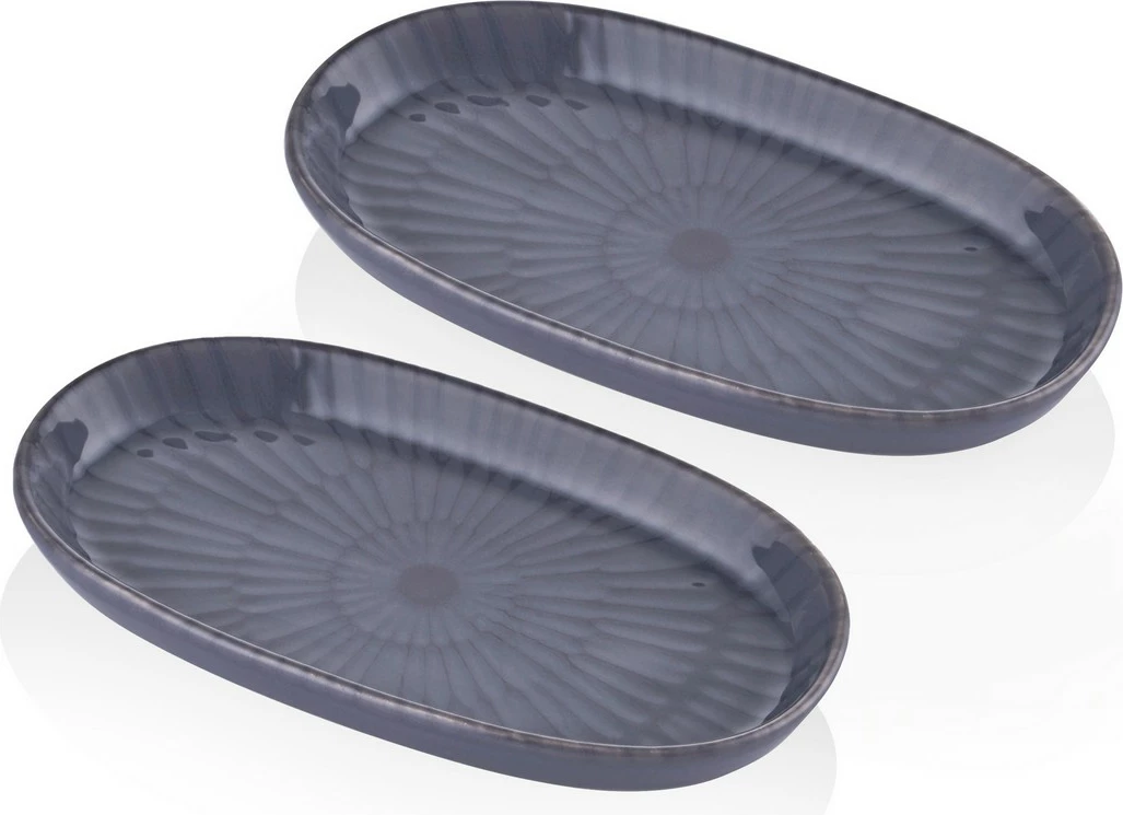 Set pjatash servirëse Hermia NON0008, 2 copë, hiri