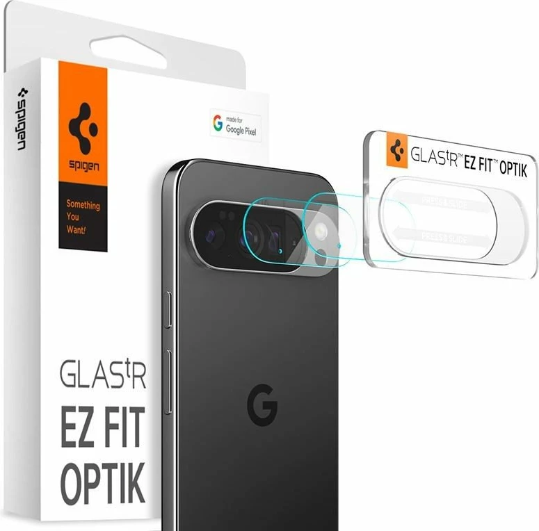 Mbrojtës xhami për lente kamere Spigen Optik Glas.Tr EZ Fit për Google Pixel 10 Pro XL, 9H, 2 copë, transparent