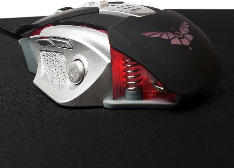 Maus gaming LogiLink ID0156 3200 DPI USB me kabllo, LED, peshë të rregullueshme, 6 butona, i zi