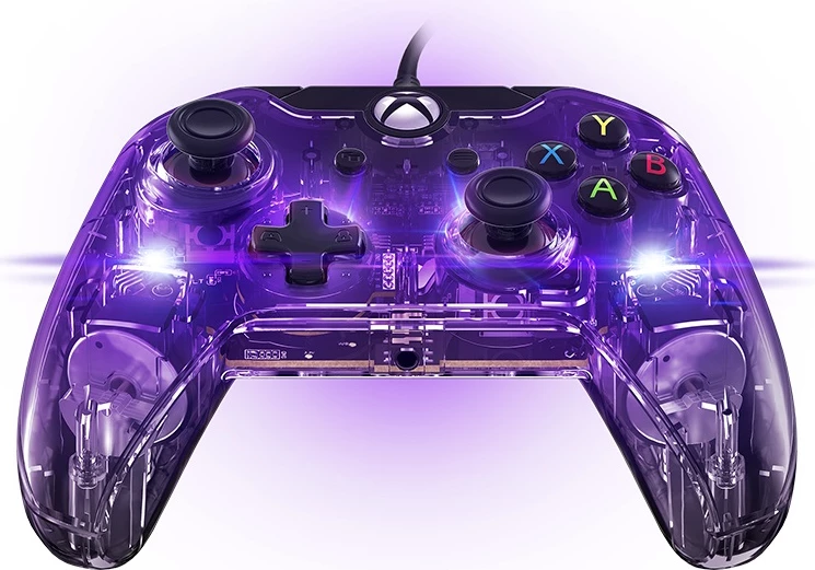 Kontrollor i lidhur për Xbox PDP Afterglow, RGB, kabllo e shkëputshme 10 m, transparent jeshil