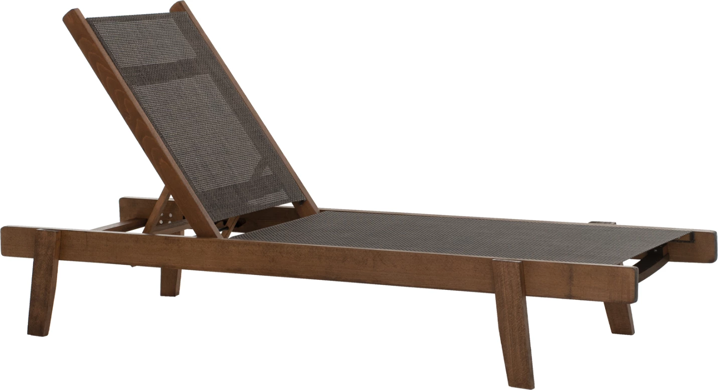 Shezllon profesional për plazh, dru ahu, ngjyrë arre, FH10356.04, 200x61-66x31-91H cm