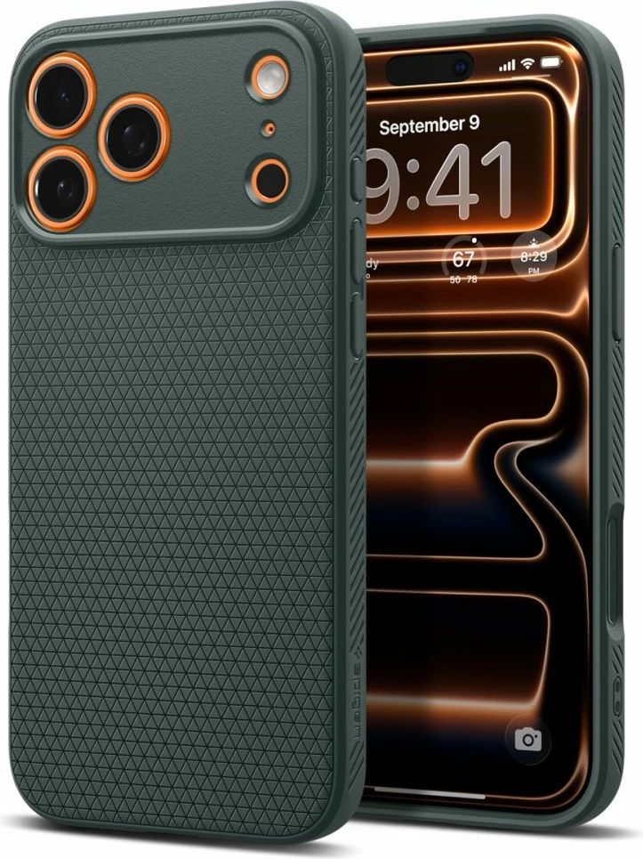 Mbështjellës Spigen Liquid Air për iPhone 17 Pro, Gjelbër