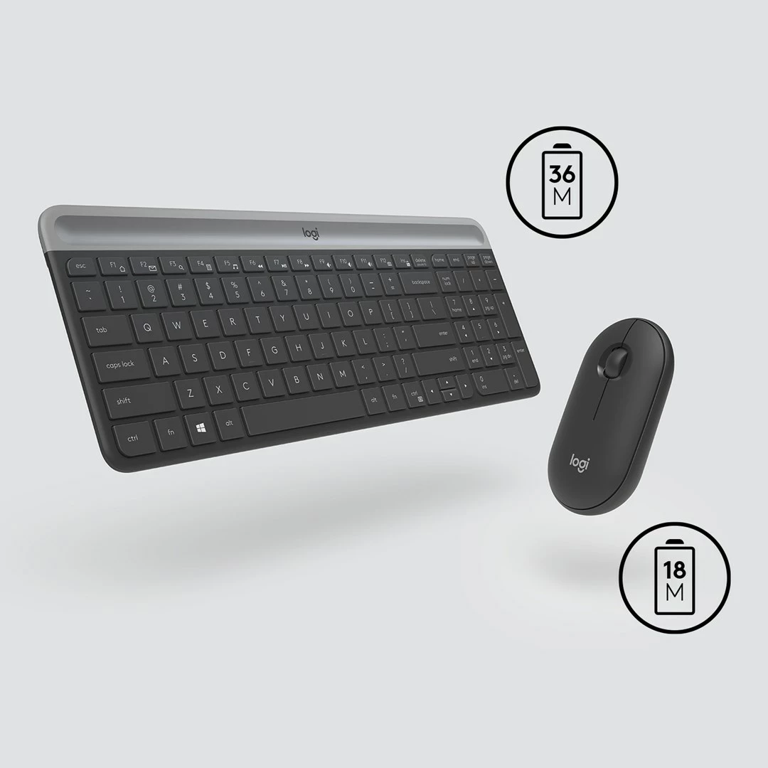 Set tastierë & maus Logitech MK470, i zi