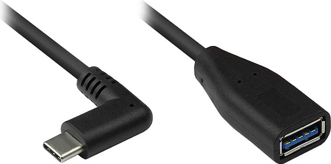 Kabllo OTG USB-C në USB-A GoodConnections, USB 3.2 Gen 1, e zezë