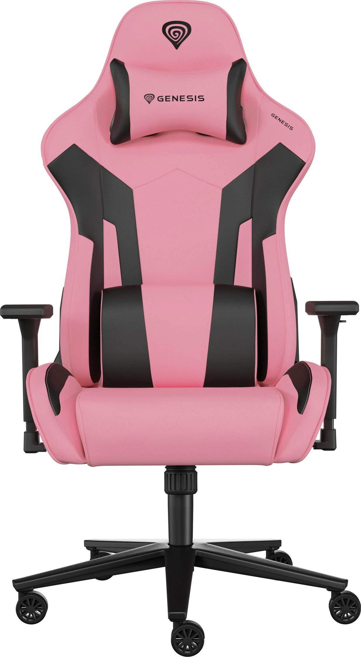Karrige gaming Genesis Nitro 720 NFG-1928, lëkurë ekologjike, mbajtje 150 kg, 3D armrest, Rozë/zezë