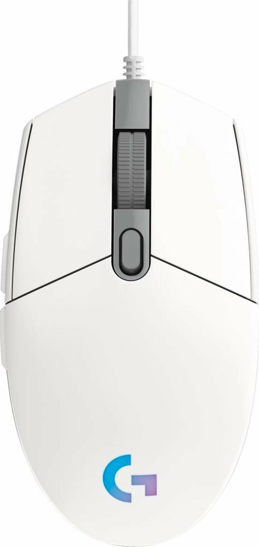 Maus gaming Logitech G102 Lightsync 910-005824, 8000 DPI, RGB, 6 butona, USB me kabllo, e bardhë