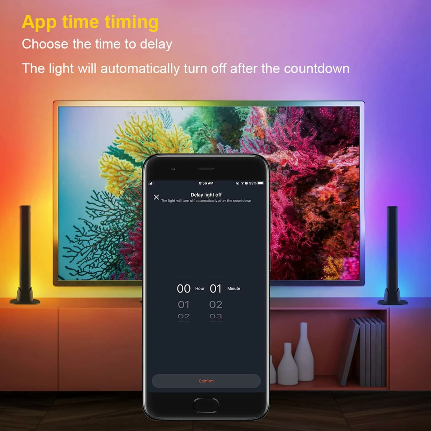 Llambë për tavolinë TRIBE, RGB, 7.5x30 cm