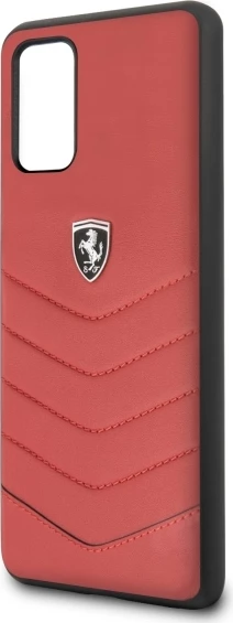 Mbështjellës Ferrari Heritage Hardcase FEHQUHCS67RE për Samsung Galaxy S20+, lëkurë natyrale, kuqe