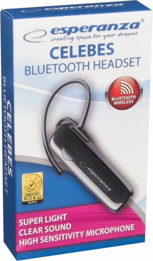 Kufje Bluetooth Esperanza EH184K, v4.2, in-ear, 3.5 orë bisedë, e zezë