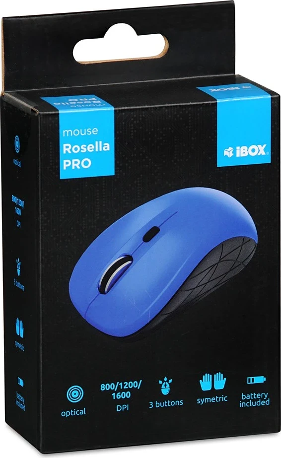 Maus iBOX i009W, 1600DPI, i kaltër 