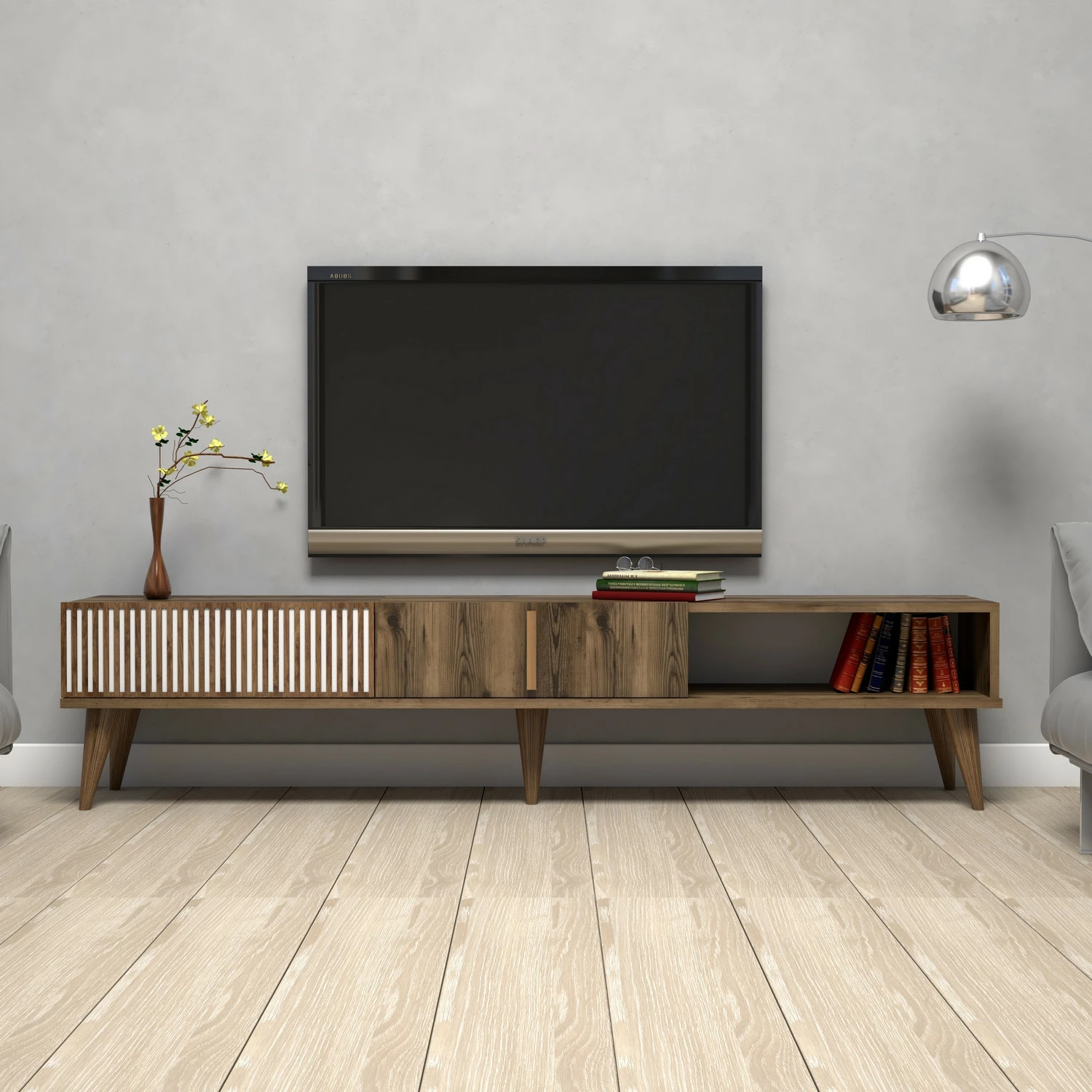 Komodë TV Hanah Home, Milan, ngjyrë arre