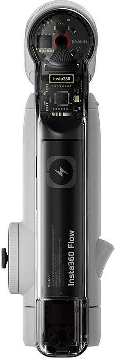 Stabilizator 3-akse për celular, Insta360 Flow, bateri 2900mAh 12h, AI tracking, selfie stick 215mm me tripod, gri