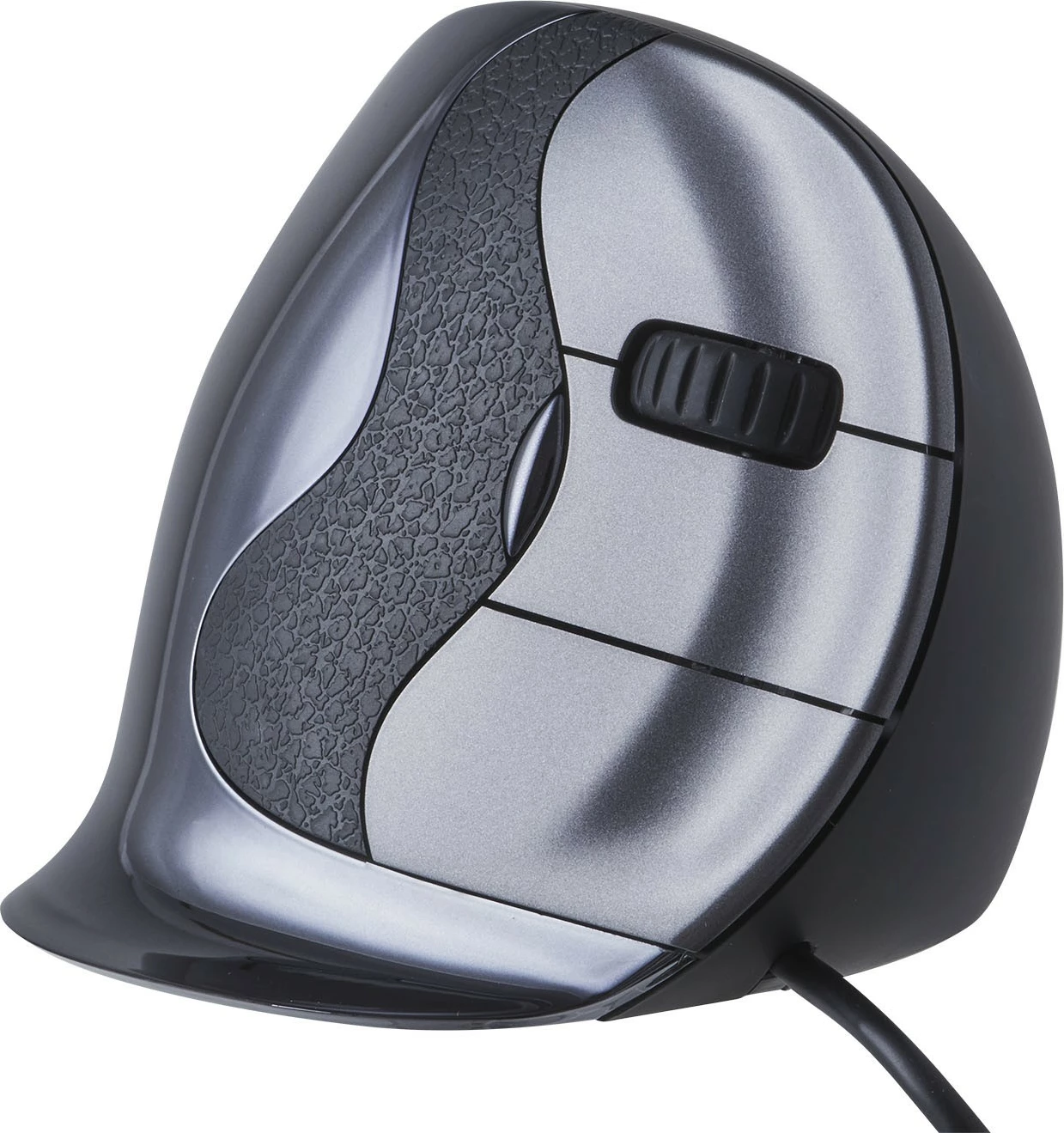 Maus vertikal Evoluent D, 6 taste, medium, hirtë