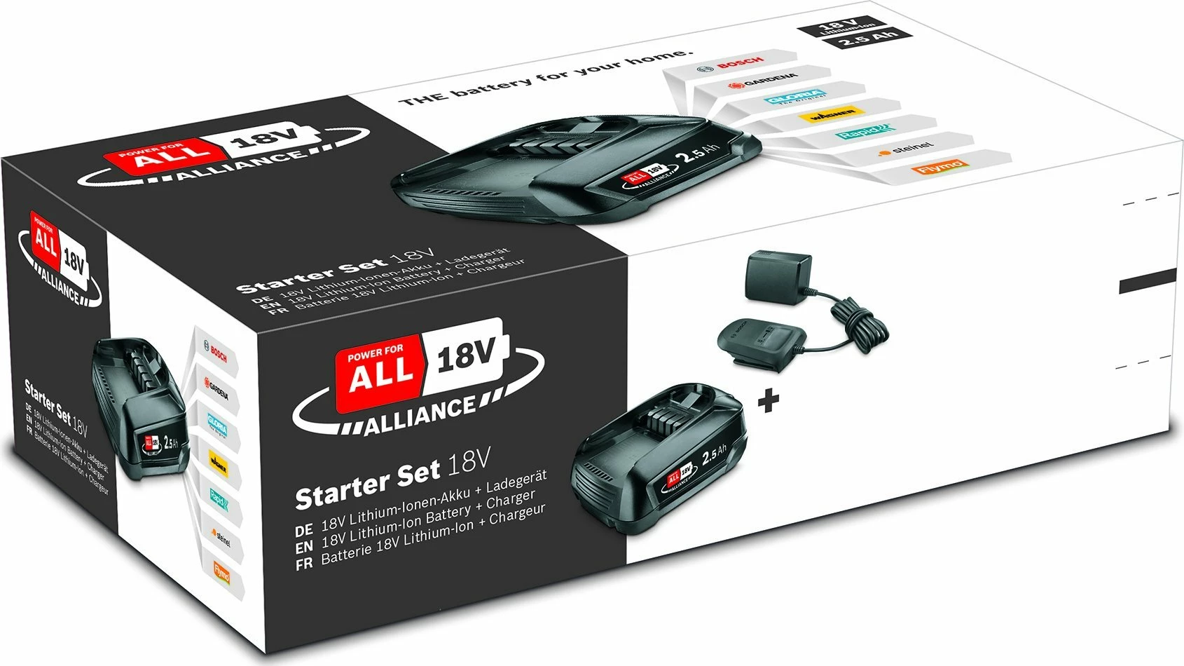 Set bateri 18V Bosch Starter Kit 2.5Ah me karikues AL 18V-20