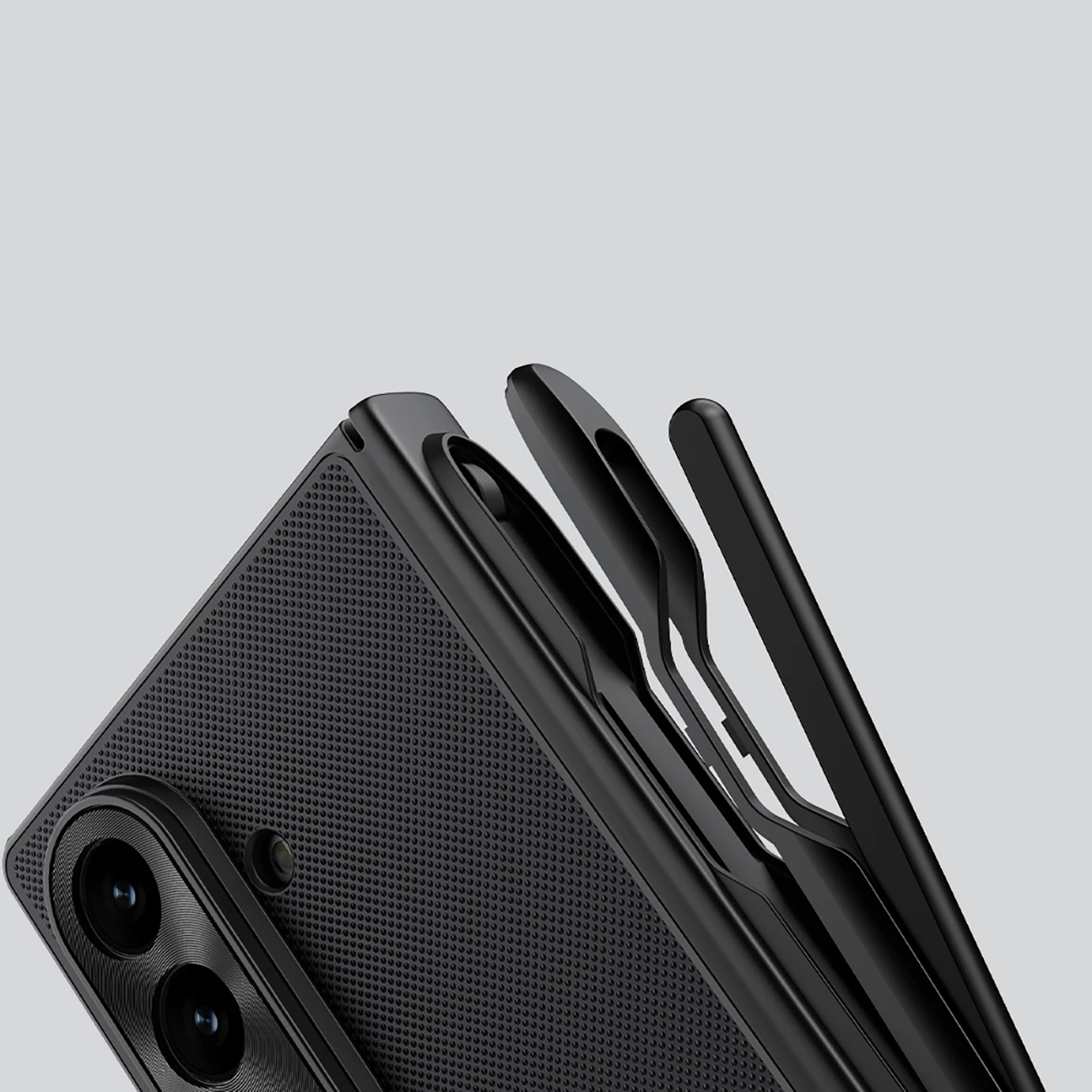 Mbështjellës, Nillkin, Super Frosted Shield Fold Magnetic për Samsung Galaxy Z Fold 7, kompatibil me MagSafe, hapësirë për S Pen, e zezë