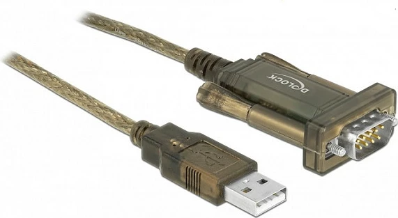 Kabllo adapter DeLOCK 64073 USB-A në Serial RS-232 DB9, 2 m, transparent