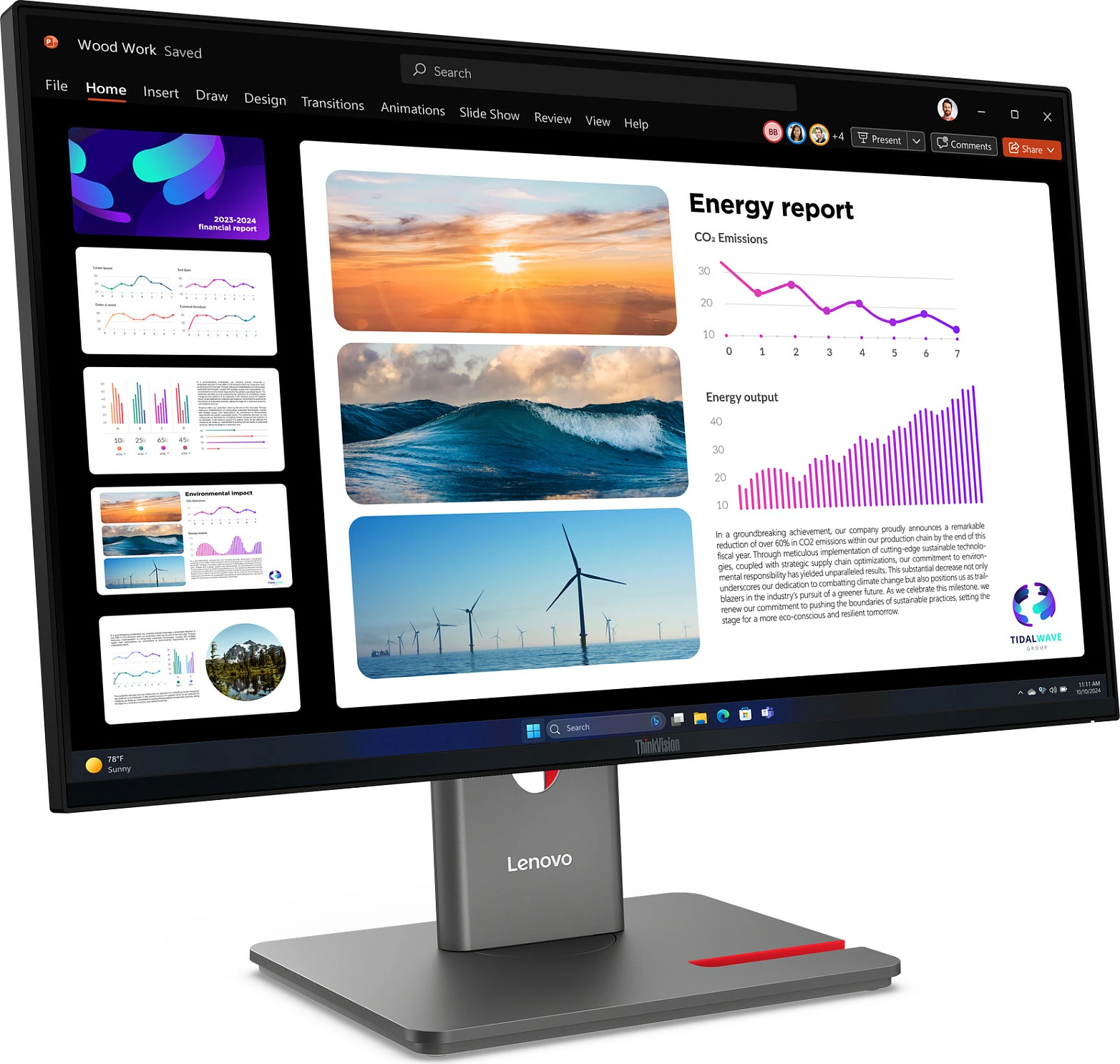Monitor Lenovo ThinkVision P24Q-40, 23.8", QHD 2560x1440, Raven Black