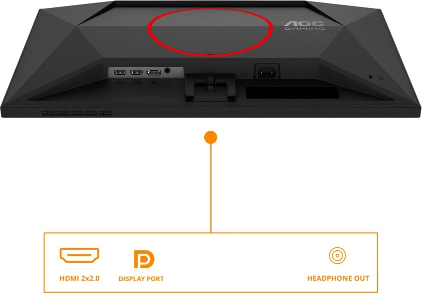 Monitor gaming AOC 24G4ZR 23.8\" FHD Fast IPS 240Hz (260Hz OC) 1ms, Pivot, i zi, me kabllo HDMI 1.8 m + DisplayPort 1.8 m