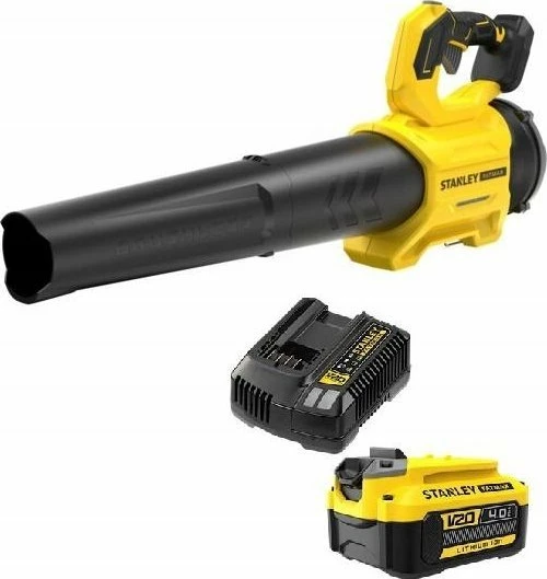 Fryrës gjethe Stanley SFMCBL730M1-QW V20 Gen2 18V 4.0Ah Brushless, set me bateri + karikues, verdhë/zezë