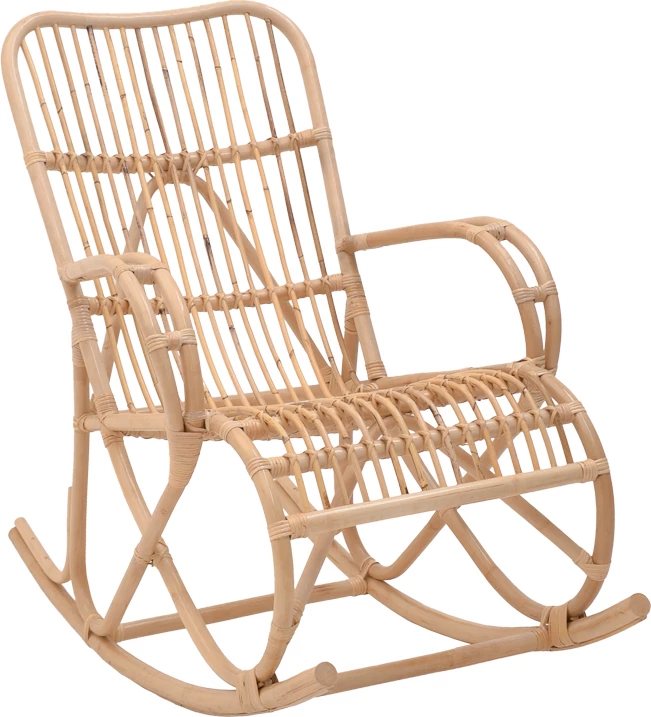 Karrige lëkundëse Cormeny ngjyrë natyrale rattan 108x71x103cm