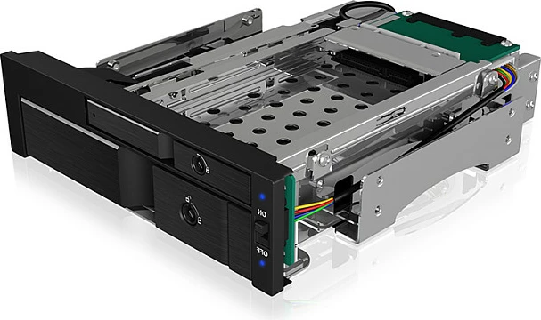 Kafaz hot-swap ICY BOX IB-173SSK, 5.25", për 1x 2.5" + 1x 3.5" HDD/SSD, SATA/SAS 6Gb/s, i zi