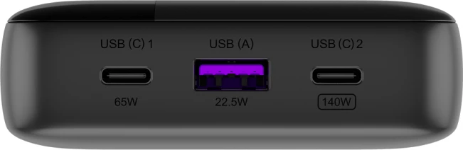 Power bank CANYON PB-240 25000mAh PD 140W me display, Dark Grey