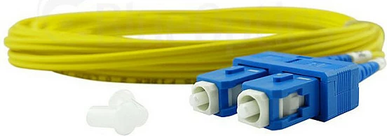 Kabllo patch fiber optike BlueOptics LWL LC/SC, Single-Mode OS2 G.652.D, 1m, LSZH, e verdhë