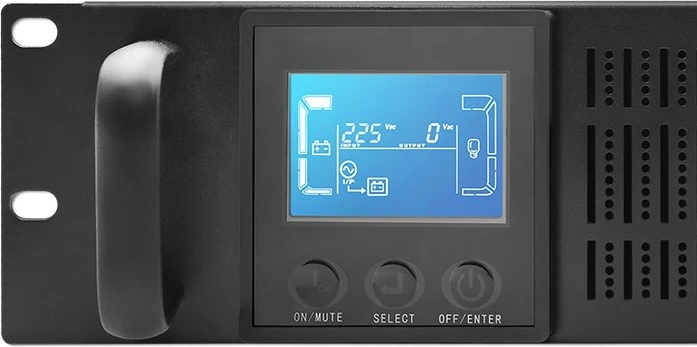 UPS rack Qoltec 53946, 2kVA, 1600W, LCD, i zi