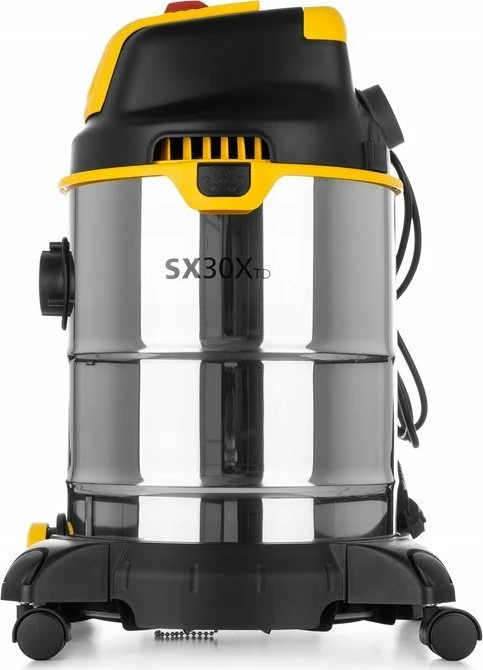Fshesë industriale Stanley SXVC30XTDE 30L 1600W wet/dry me prizë për vegla dhe filtër HEPA, e zezë/verdhe