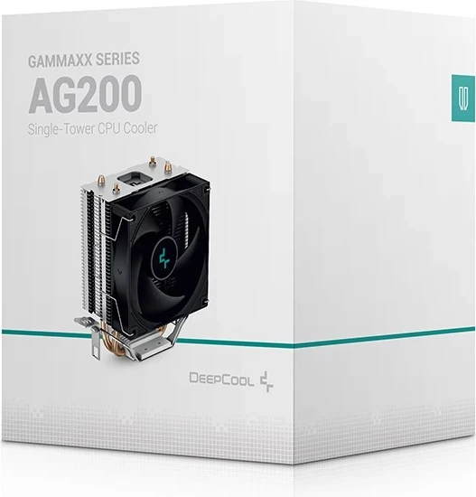 Ftohës Procesori DeepCool AG200, 9.2 cm, Alumini, Zi