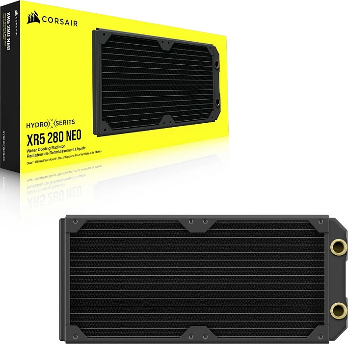 Radiator për ftohje me ujë Corsair Hydro X Series XR5 240 NEO, 240mm, i zi