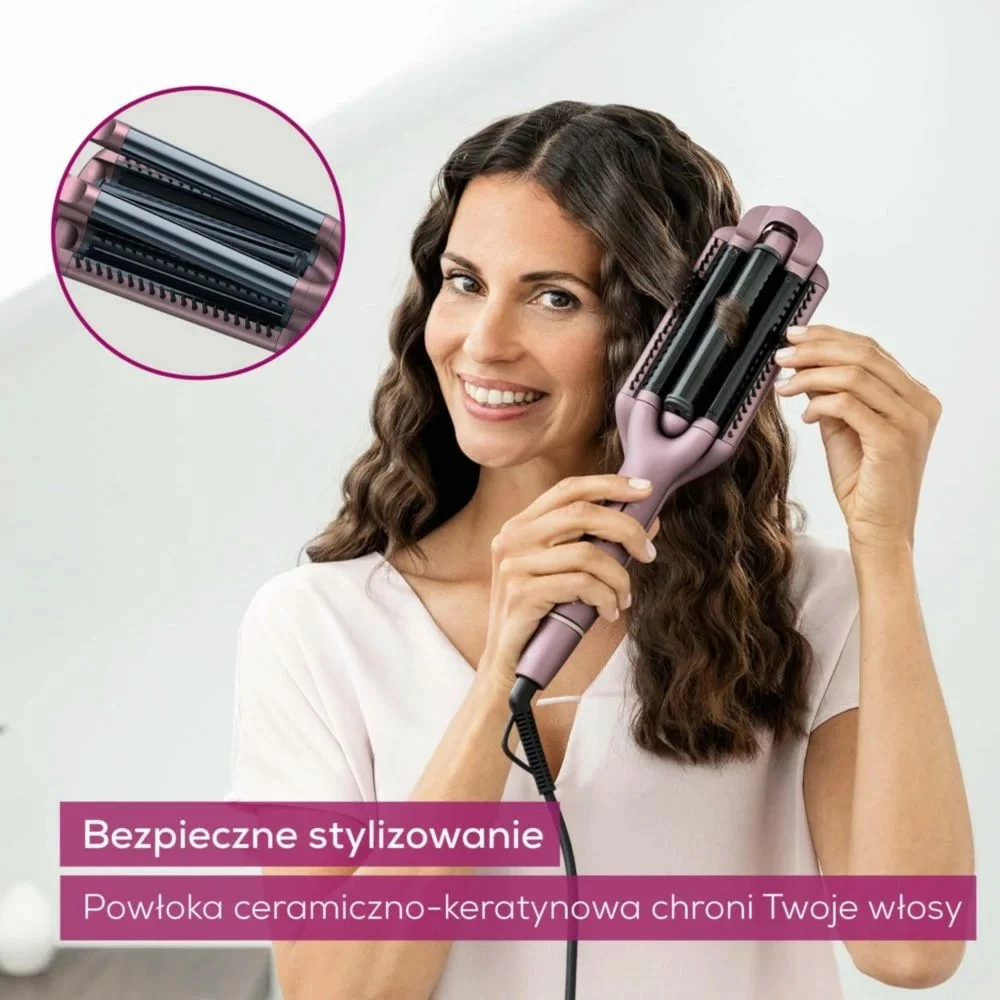 Kaçurreles flokësh Beurer HT65, ceramic-keratin, e zezë/rozë e artë