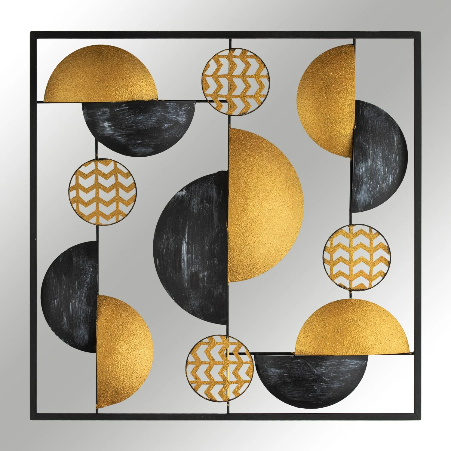 Aksesor dekorativ metalik Wallity Aurora, shumëngjyrësh, 55x5x55cm