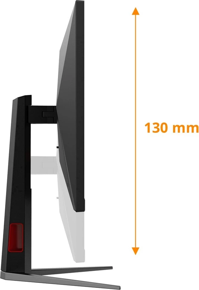 Monitor gaming AOC 27G4HA, 27", Full HD, 200Hz, LED, i zi me të kuqe