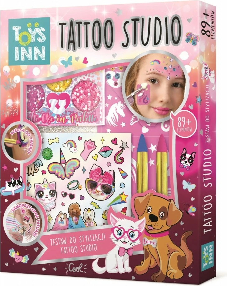 Set tatuazhesh me brokat, Stnux, STN7595, 89 pjesë, shumëngjyrësh