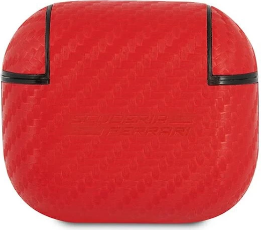 Mbështjellës Ferrari FESA3CARE për AirPods 3, On Track, karbon, e kuqe