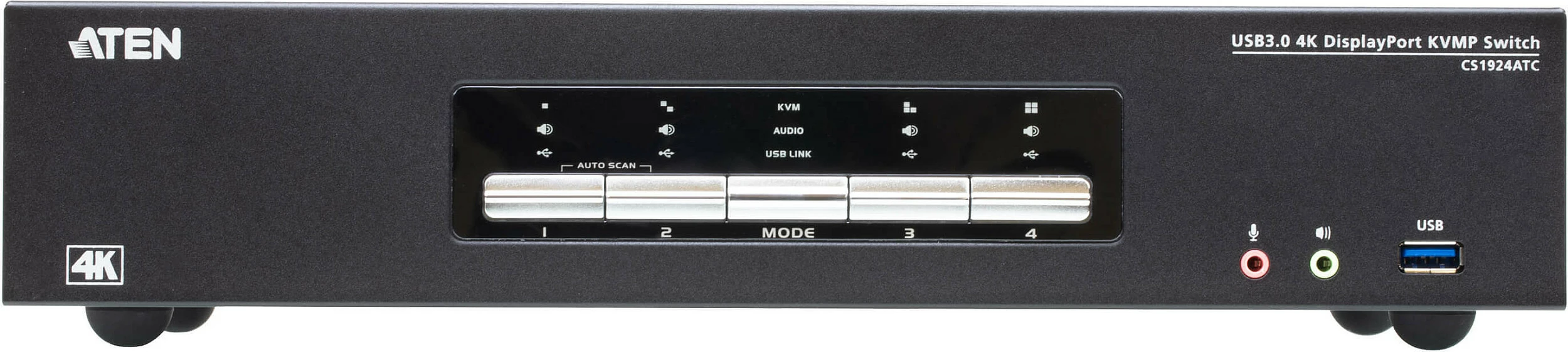 KVM Switch ATEN CS1924ATC, 4-Port, DisplayPort, USB 3.0, 4K, i zi