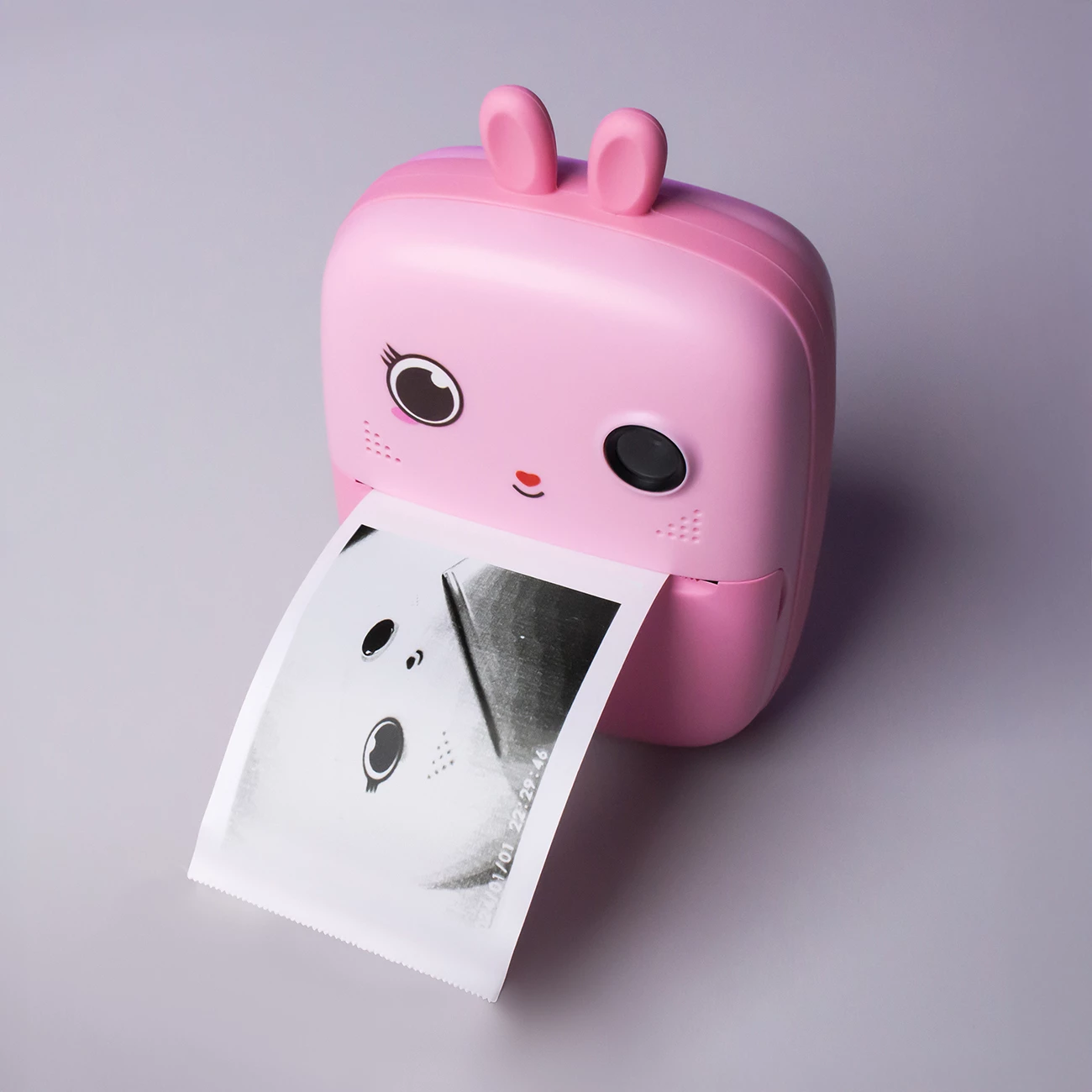 Printer termik mini për fëmijë Hurtel HURC10R me kamerë dhe video, Rozë